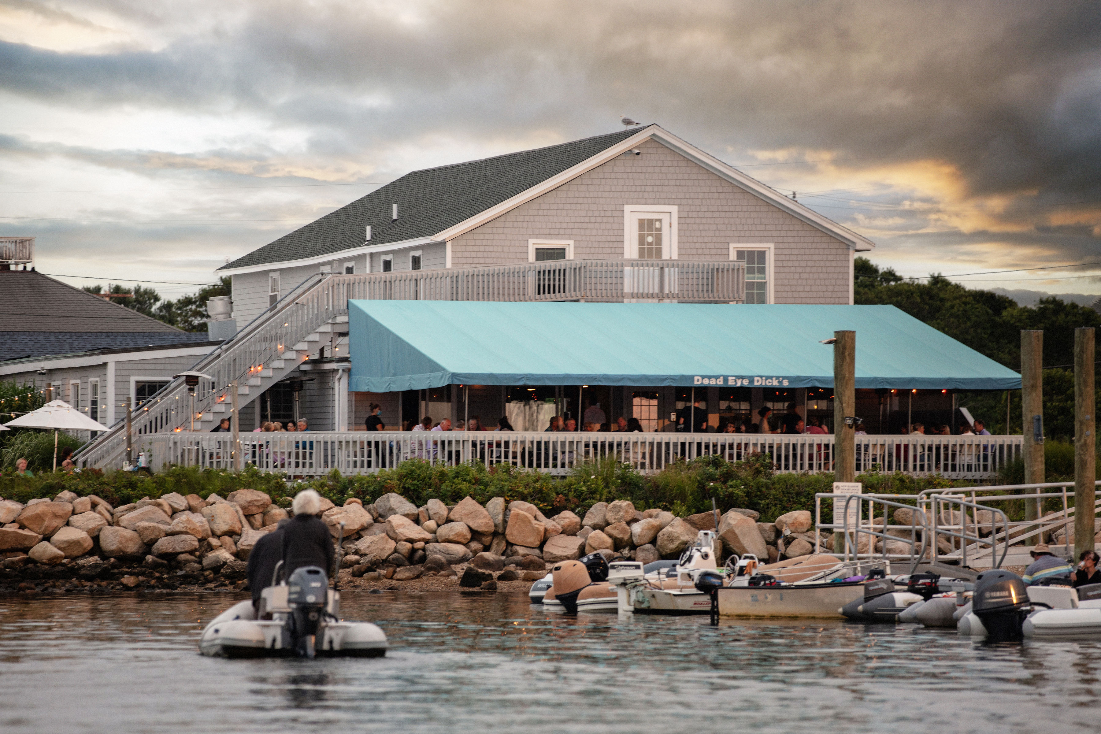 restaurant view from harbor